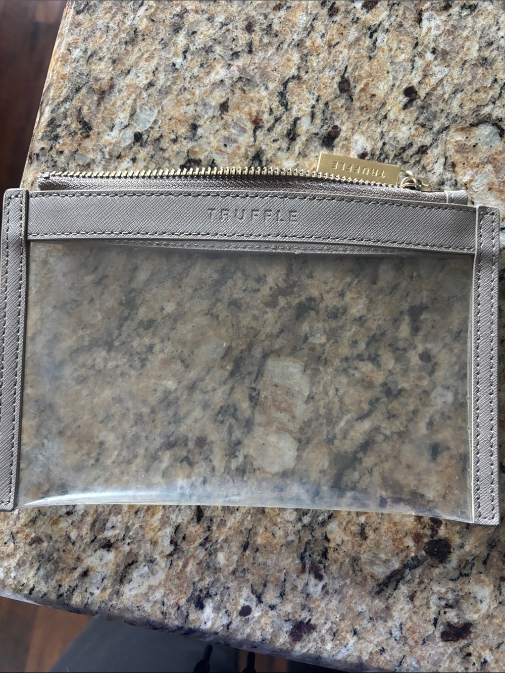 Truffle clarity clutch Pouch mini in toffee